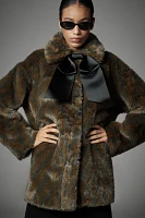 Scotch & Soda Faux-Fur Bow Coat