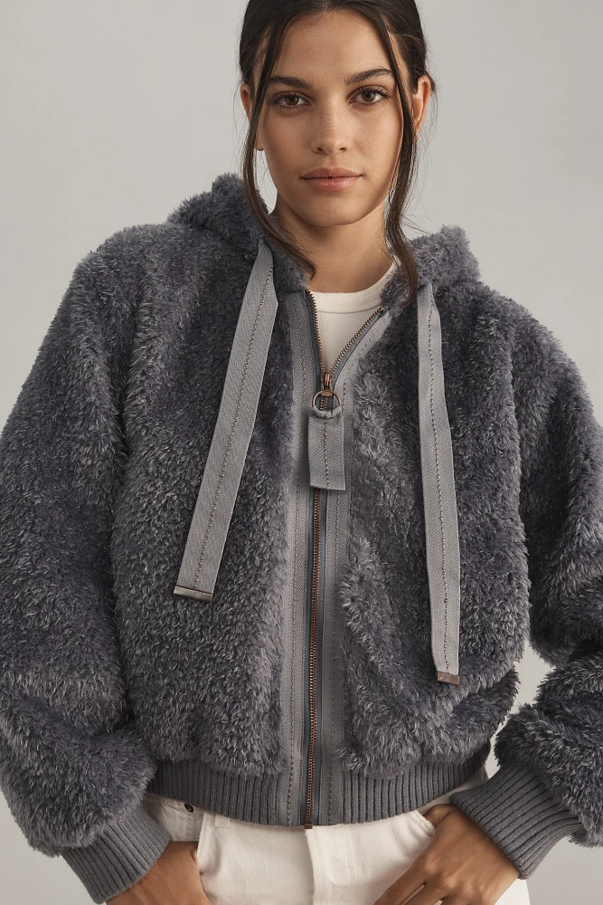 Pilcro Fuzzy Hooded Jacket