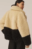 STAND STUDIO Jubel Faux-Fur Colorblock Jacket