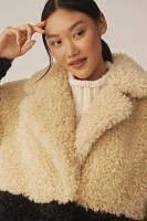 STAND STUDIO Jubel Faux-Fur Colorblock Jacket