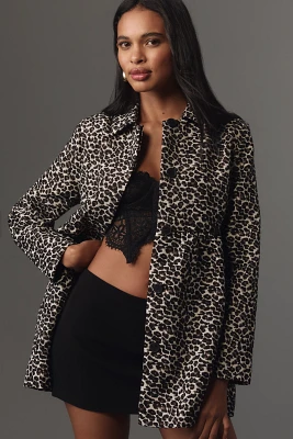 Maeve Leopard Babydoll Jacket