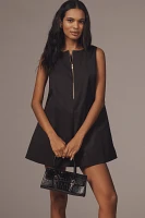 By Anthropologie Sleeveless Zip-Front Romper