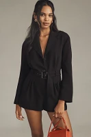 By Anthropologie Belted Blazer Romper