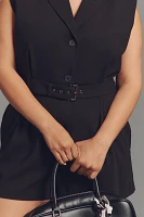 By Anthropologie Sleeveless Belted Romper