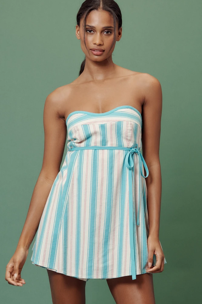 Maeve Babydoll Linen Blend Romper