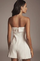 AMUR Valerie Strapless Belted Romper