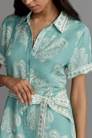 KIVARI Skye Linen-Blend Short Sleeve Playsuit Romper