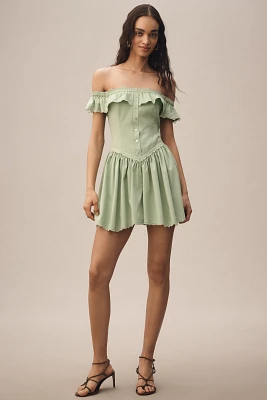 Mare Off-The-Shoulder Ruffle Romper