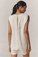 Farm Rio Sleeveless Linen T-Shirt Romper
