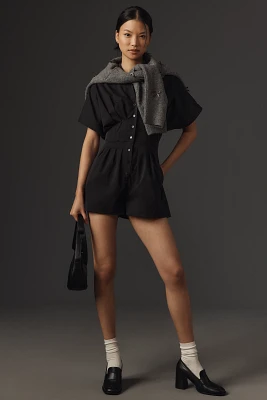 The Tobie Pleated Romper by Exquise