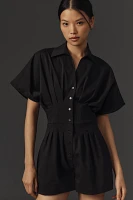 The Tobie Pleated Romper by Exquise