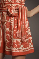 Farm Rio x Anthropologie Linen Blend Tie-Waist Romper