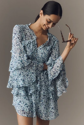 By Anthropologie Ruffle Swing Romper