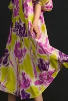 Essentiel Antwerp Dagent Ruffle Off-The Shoulder Seersucker Dress
