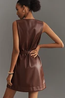 PAIGE Luisa Faux Leather Mini Dress