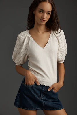 PAIGE Luz Short-Sleeve Sweater