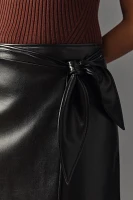 PAIGE Ogden Faux-Leather Midi Skirt