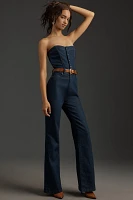 PAIGE Sansa Strapless Denim Jumpsuit