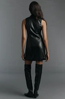 PAIGE Graciella Faux-Leather Mini Dress