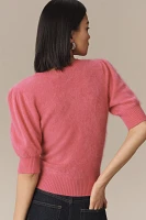 PAIGE Gladiolus Short-Sleeve Cashmere Sweater