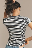 PAIGE Chantrelle Crew-Neck Ribbed Tee