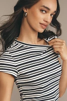PAIGE Chantrelle Crew-Neck Ribbed Tee