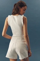 PAIGE Crimini Ruffle-Trim Sweater Tank