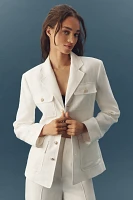 PAIGE Reign Linen Blend Blazer