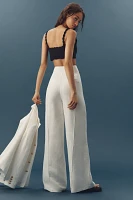 PAIGE Greyson Linen Blend High-Rise Wide-Leg Pants
