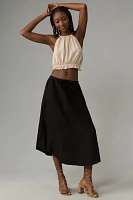 Velvet by Graham & Spencer Nemy Linen Midi Skirt