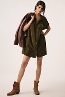 Velvet by Graham & Spencer Macie Button-Front Mini Shirt Dress