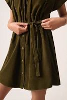 Velvet by Graham & Spencer Macie Button-Front Mini Shirt Dress