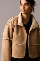 Velvet by Graham & Spencer Reversible Cropped Sherpa Coat