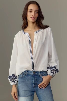 Velvet by Graham & Spencer Rahwa Long-Sleeve Blouse