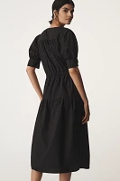 Velvet by Graham & Spencer Lianna Puff-Sleeve Midi Dress