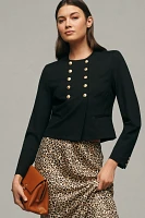 Sam Edelman Fiona Double-Breasted Collarless Blazer