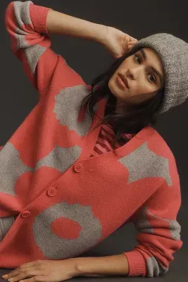 Marimekko Sif Unikko Wool Cardigan Sweater
