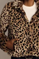 MOTHER The Pony Keg Cheetah Faux Fur Jacket