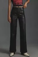 MOTHER The Rambler Zip Ankle Faux Leather Pants
