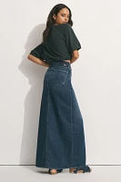 MOTHER The Bombshell Denim Maxi Skirt