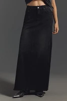 MOTHER The Fun Dip Slice Denim Maxi Skirt