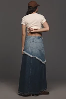 MOTHER The Dual Ditcher Denim Maxi Skirt