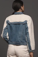 MOTHER The Backbend Sherpa Denim Jacket