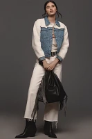 MOTHER The Backbend Sherpa Denim Jacket