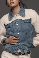 MOTHER The Backbend Sherpa Denim Jacket