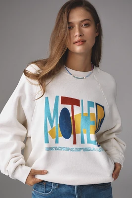 MOTHER The Boost Cropped Crew Neck Sweatshirt