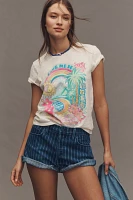 MOTHER The Skipper Short N' Long Fray Denim Shorts