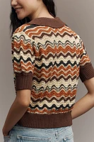 MOTHER The Short-Sleeve Knit Polo Top