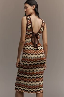 MOTHER The Square-Neck Sleeveless Knit Midi Dress