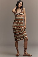 MOTHER The Square-Neck Sleeveless Knit Midi Dress